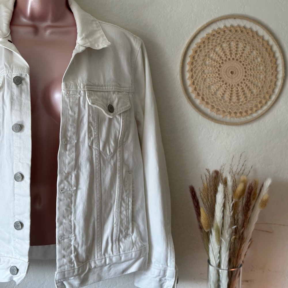 Lucky Brand White Jean Jacket Classic Style